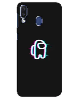 Чехол для Samsung Galaxy M20 (M205) с картинкой «Among Us неон»