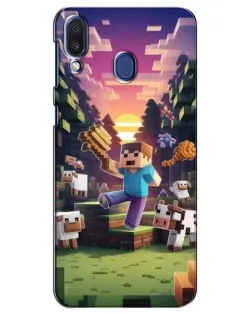 Чехол для Samsung Galaxy M20 (M205) с картинкой «Стив на ферме» Чехол для Samsung Galaxy M20 (M205) с картинкой «Стив на ферме»