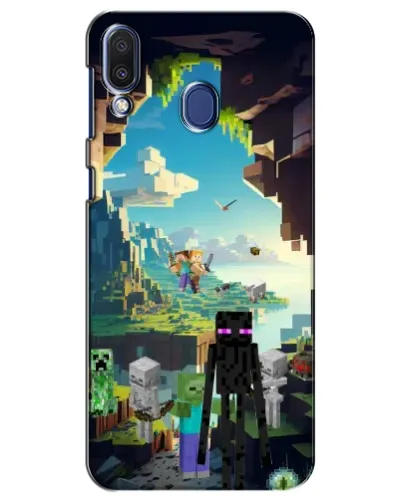 Чехол для Samsung Galaxy M20 (M205) с картинкой «Эндермен в лесу»