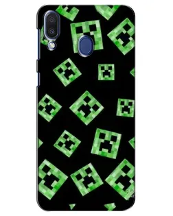Чехол для Samsung Galaxy M20 (M205) с картинкой «Паттерн с криперами»