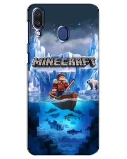 Чехол для Samsung Galaxy M20 (M205) с картинкой «Minecraft ледяной мир»