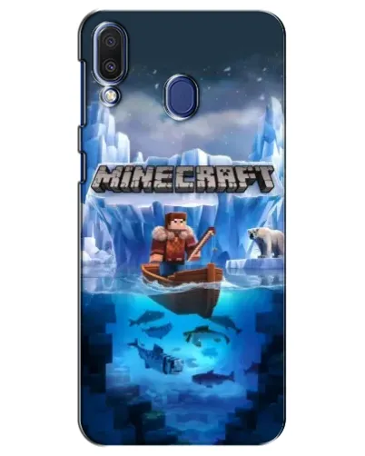 Чехол для Samsung Galaxy M20 (M205) с картинкой «Minecraft ледяной мир»