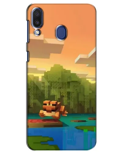 Чехол для Samsung Galaxy M20 (M205) с картинкой «Майнкрафт закат солнца»