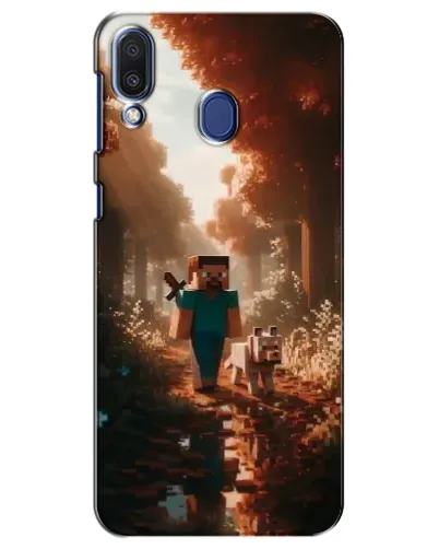 Чехол для Samsung Galaxy M20 (M205) с картинкой «Стив в лесу»