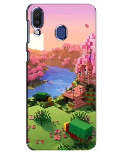 Чехол для Samsung Galaxy M20 (M205) с картинкой «Розовое дерево Minecraft»