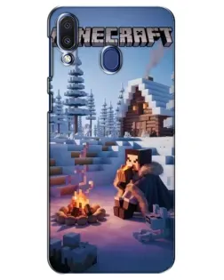 Чехол для Samsung Galaxy M20 (M205) с картинкой «Зимний Minecraft»