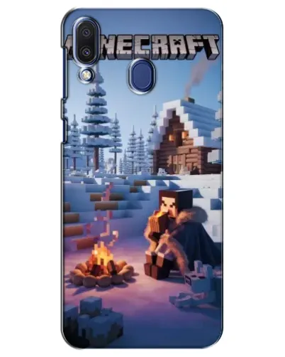 Чехол для Samsung Galaxy M20 (M205) с картинкой «Зимний Minecraft»