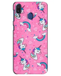 Чехол для Samsung Galaxy M20 (M205) с картинкой «Unicorn паттерн розовый»