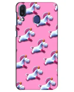 Чехол для Samsung Galaxy M20 (M205) с картинкой «Единороги на розовом»