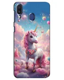 Чехол для Samsung Galaxy M20 (M205) с картинкой «Единорог среди облаков»