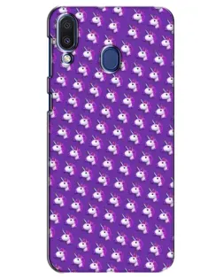 Чехол для Samsung Galaxy M20 (M205) с картинкой «Единороги на фиолетовом»