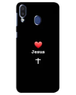 Чехол для Samsung Galaxy M20 (M205) с картинкой «Сердце - Jesus»