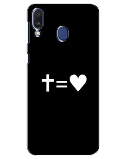 Чехол для Samsung Galaxy M20 (M205) с картинкой «Крест и Сердце»