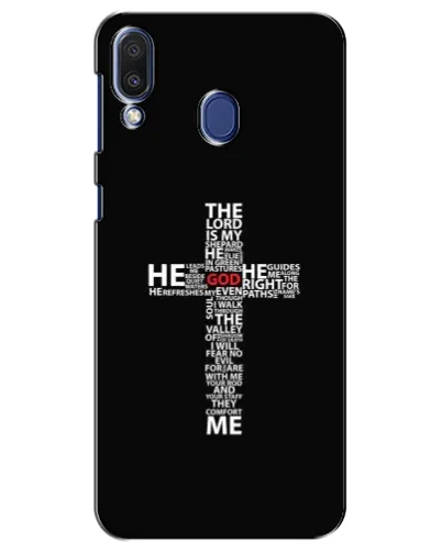 Чехол для Samsung Galaxy M20 (M205) с картинкой «Текстовый крест» Чехол для Samsung Galaxy M20 (M205) с картинкой «Текстовый крест»
