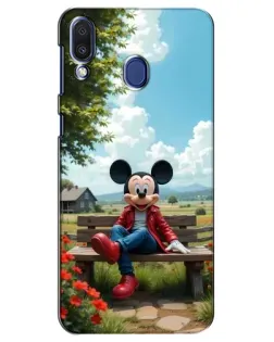 Чехол для Samsung Galaxy M20 (M205) с картинкой «Микки на скамейке»
