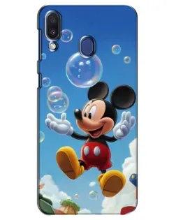 Чехол для Samsung Galaxy M20 (M205) с картинкой «Mickey и мыльные пузыри»