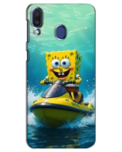 Чехол для Samsung Galaxy M20 (M205) с картинкой «Спанч Боб на гидроцикле» Чехол для Samsung Galaxy M20 (M205) с картинкой «Спанч Боб на гидроцикле»