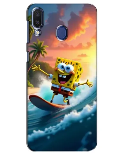 Чехол для Samsung Galaxy M20 (M205) с картинкой «Губка Боб серфингист» Чехол для Samsung Galaxy M20 (M205) с картинкой «Губка Боб серфингист»
