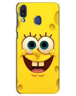Чехол для Samsung Galaxy M20 (M205) с картинкой «Губка Боб улыбка»