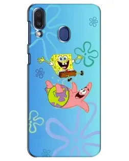 Чехол для Samsung Galaxy M20 (M205) с картинкой «Спанч Боб и Патрик»