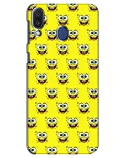 Чехол для Samsung Galaxy M20 (M205) с картинкой «Паттерн Губка Боб»