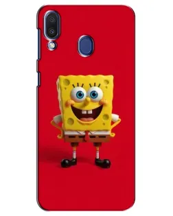 Чехол для Samsung Galaxy M20 (M205) с картинкой «Спанч Боб на красном»