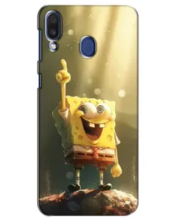 Чехол для Samsung Galaxy M20 (M205) с картинкой «Сияющий Спанч Боб»