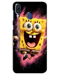 Чехол для Samsung Galaxy M20 (M205) с картинкой «Взрывной Спанч Боб»