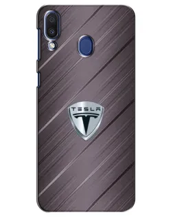 Чехол для Samsung Galaxy M20 (M205) с картинкой «Металлическая текстура Tesla»