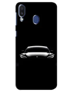 Чехол для Samsung Galaxy M20 (M205) с картинкой «Фары Tesla Night»