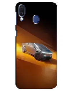 Чехол для Samsung Galaxy M20 (M205) с картинкой «Cybertruck в пустыне»