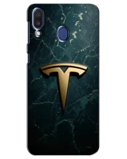 Чехол для Samsung Galaxy M20 (M205) с картинкой «Мраморная Tesla Gold»