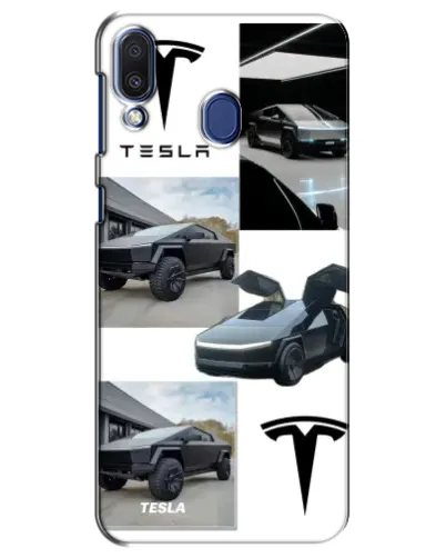 Чехол для Samsung Galaxy M20 (M205) с картинкой «Коллаж Cybertruck Tesla» Чехол для Samsung Galaxy M20 (M205) с картинкой «Коллаж Cybertruck Tesla»