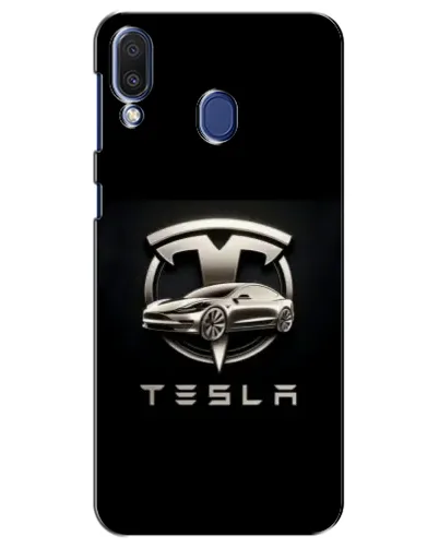 Чехол для Samsung Galaxy M20 (M205) с картинкой «Tesla — серебристое авто» Чехол для Samsung Galaxy M20 (M205) с картинкой «Tesla — серебристое авто»