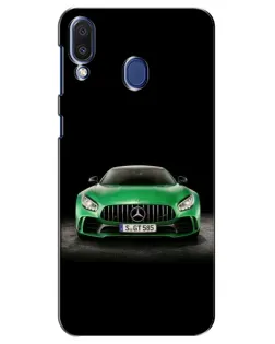 Чехол для Samsung Galaxy M20 (M205) с картинкой «Mercedes — неоновый лого»
