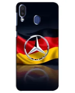Чехол для Samsung Galaxy M20 (M205) с картинкой «Mercedes — флаг Германии»