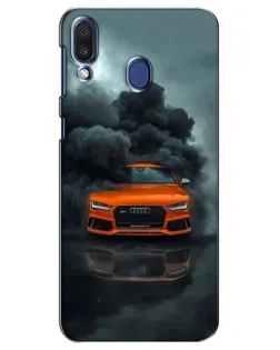 Чехол для Samsung Galaxy M20 (M205) с картинкой «Audi в облаках дыма»