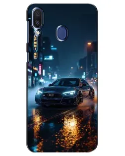 Чехол для Samsung Galaxy M20 (M205) с картинкой «Ночной город и Audi»
