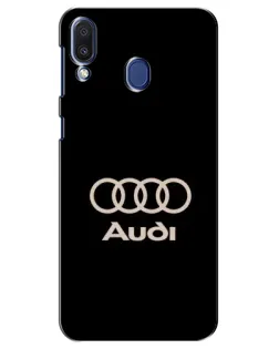 Чехол для Samsung Galaxy M20 (M205) с картинкой «Audi — золотой логотип»