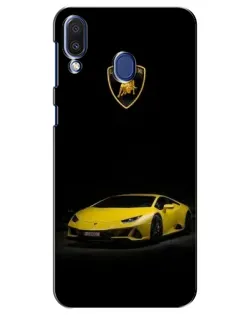 Чохол для Samsung Galaxy M20 (M205) з картинкою «Lamborghini жовтий акцент»