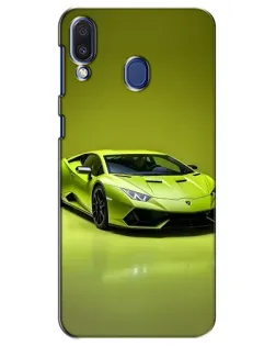 Чохол для Samsung Galaxy M20 (M205) з картинкою «Салатовий Lamborghini Huracan»