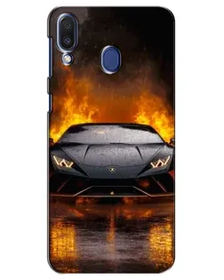Чохол для Samsung Galaxy M20 (M205) з картинкою «Lamborghini у вогні»