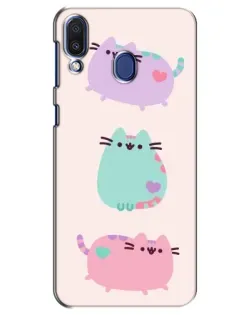 Чехол для Samsung Galaxy M20 (M205) с картинкой «Pusheen трио»