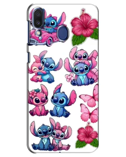 Чехол для Samsung Galaxy M20 (M205) с картинкой «Стикеры Stitch и Angel»