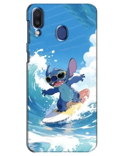 Чехол для Samsung Galaxy M20 (M205) с картинкой «Стич на волне»