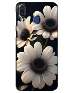 Чехол для Samsung Galaxy M20 (M205) с картинкой «Белые маргаритки макро»