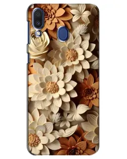 Чехол для Samsung Galaxy M20 (M205) с картинкой «Бежевый флористический декор»