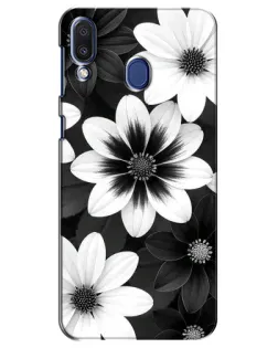 Чехол для Samsung Galaxy M20 (M205) с картинкой «Монохромные астры»