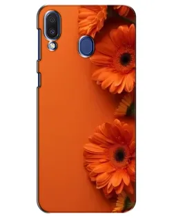Чехол для Samsung Galaxy M20 (M205) с картинкой «Оранжевые герберы»