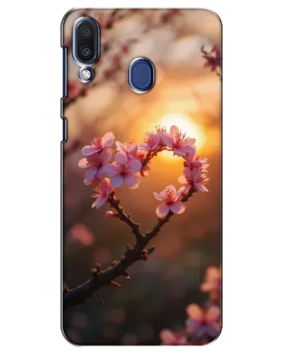 Чехол для Samsung Galaxy M20 (M205) с картинкой «Розовый цвет сердце на фоне заката» Чехол для Samsung Galaxy M20 (M205) с картинкой «Розовый цвет сердце на фоне заката»